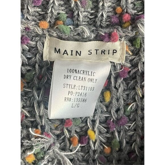 ❤️Main Strip Distressed Confetti V-Neck Sweater - Picture 2 of 5